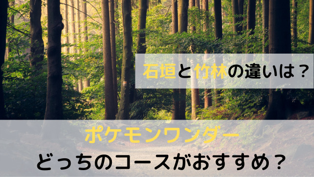 ポケモンワンダーはどっちのコースがおすすめ 石垣と竹林の違いは 関心あること 悩みごと